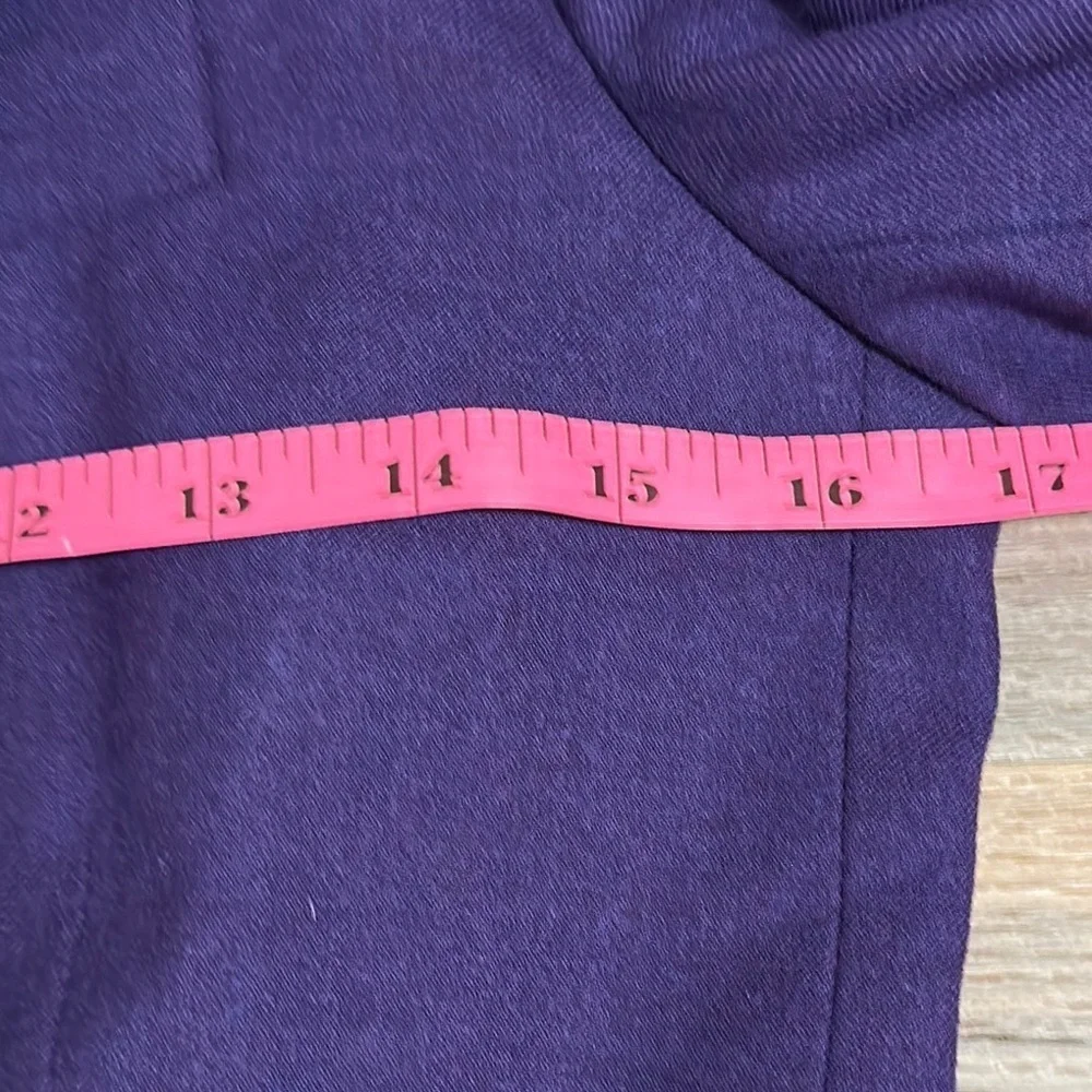 J Crew Womens Schoolboy Blazer Size  0 Purple Gold Crested Buttons Wool Blend